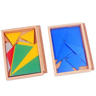 Fidtoy Set of Constructive Triangles Montessori Material