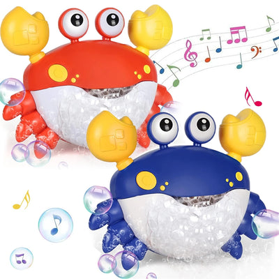 Fidtoy Musical Crab Bubble Bath Toy for Toddlers – Bubble Maker Bath Toy with Music for Kids