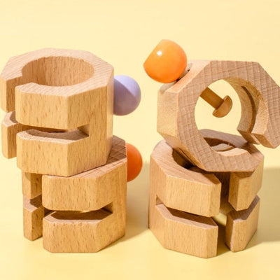 Jeu créatif en bois avec cartes - Jouets à jeu ouvert