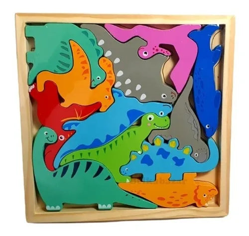 Fidtoy 3D Assembling Puzzle Board Random Design, Wooden Farm Animal Puzzle Board, Number Matching Fine Motor Learning Toy for Kids