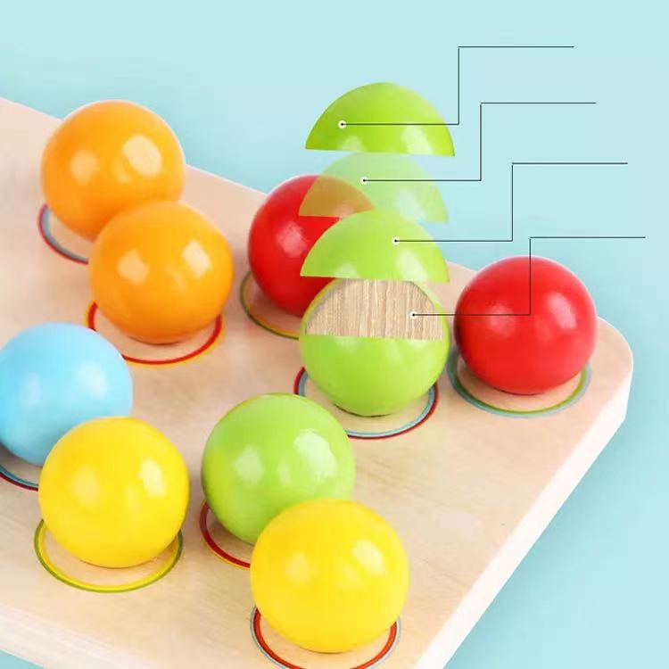 Jeu de Perles en Bois à Compter et Trier - Jouets Éducatifs Montessori