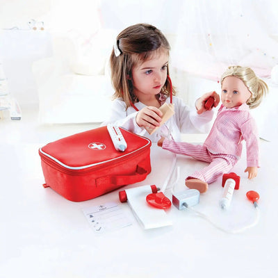 Fidtoy Kids Doctor Play Set Wooden Medical Role Play Toy Kit