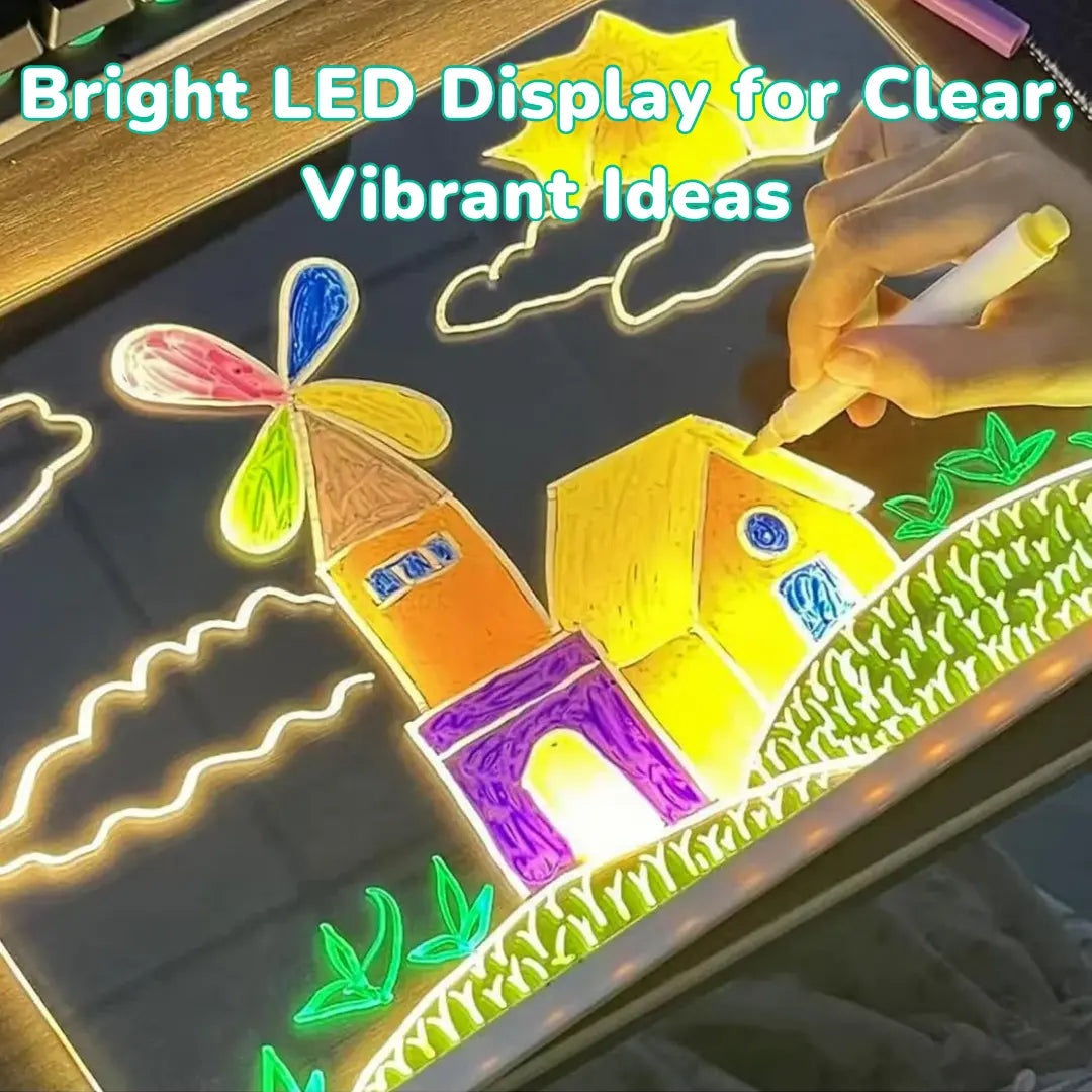 Tablette de Dessin LED Fidtoy pour Enfants – Planche à Décalquer Lumineuse et Colorée pour l'Art Créatif, les Voyages et la Maison