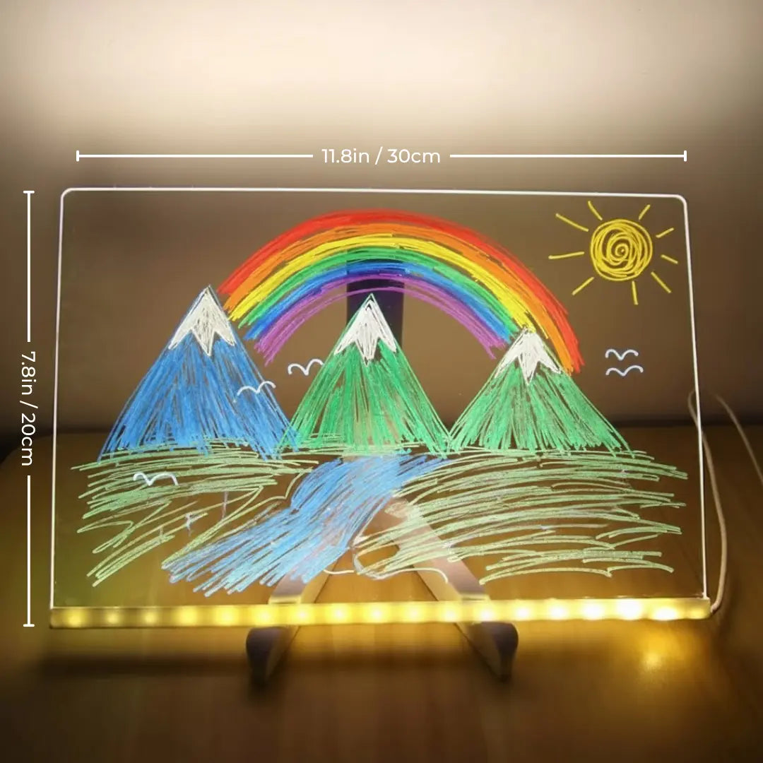 Tablette de Dessin LED Fidtoy pour Enfants – Planche à Décalquer Lumineuse et Colorée pour l'Art Créatif, les Voyages et la Maison