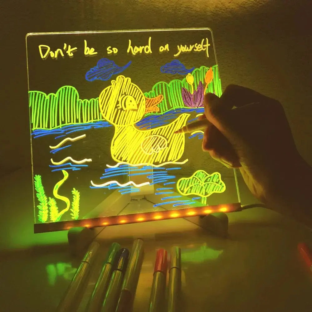 Tablette de Dessin LED Fidtoy pour Enfants – Planche à Décalquer Lumineuse et Colorée pour l'Art Créatif, les Voyages et la Maison