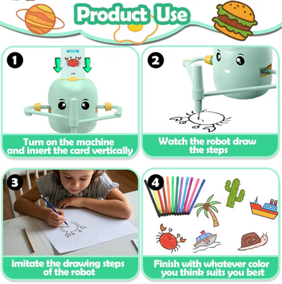 Fidtoy Drawing Robot for Kids – Learn to Draw Step by Step Toy