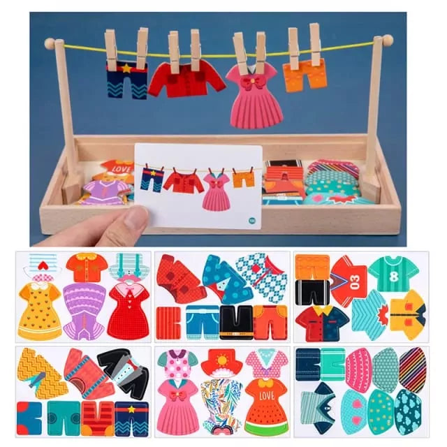 Dry Clothes & Fancy Dress up Jigsaw Wooden Puzzle - 715