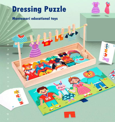 Dry Clothes & Fancy Dress up Jigsaw Wooden Puzzle - 715