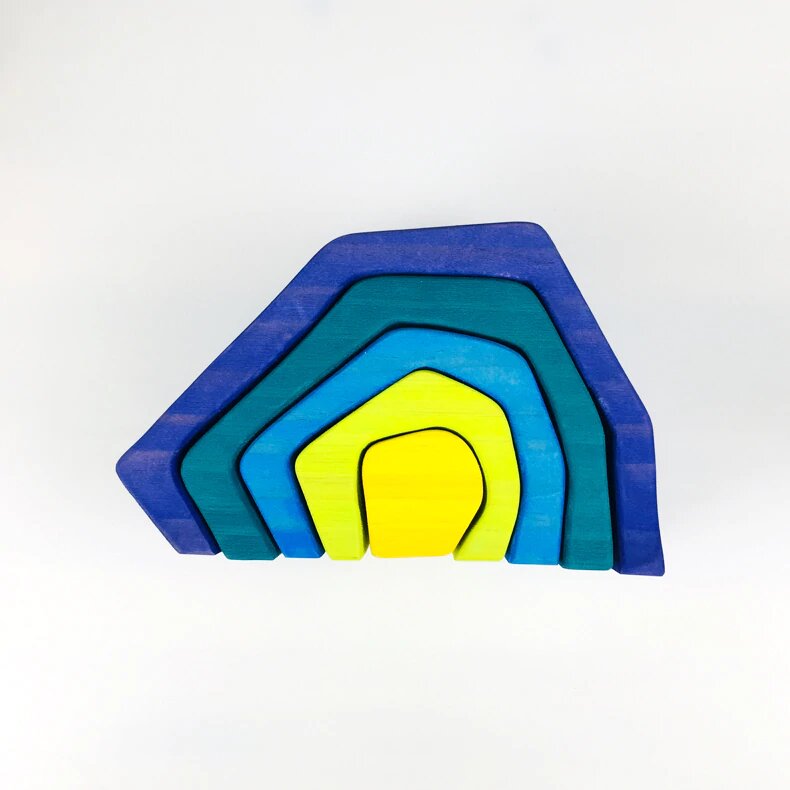 Fidtoy Earth Rainbow Toys Wooden Stacking Toy