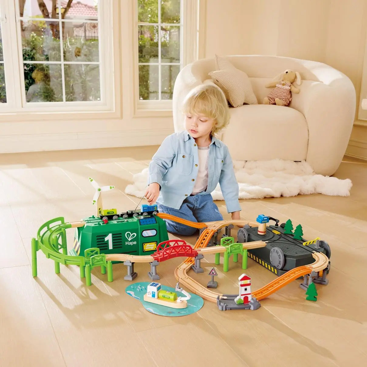 Train en bois Fidtoy Eco Energy pour enfants