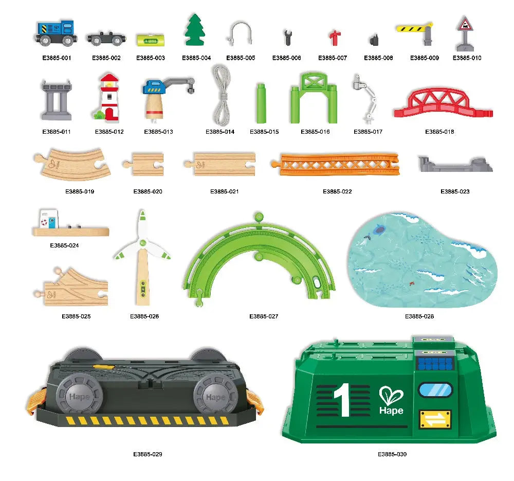 Train en bois Fidtoy Eco Energy pour enfants