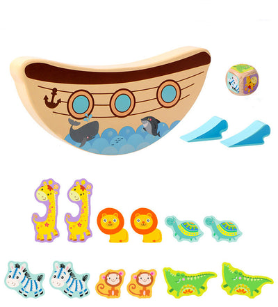 Fidtoy Noah's Ark Wooden Balance Stacking Blocks