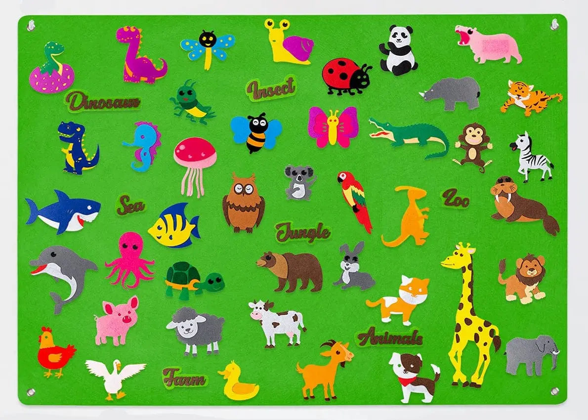 Fidtoy Kit de Ferme Interactive – Tableau en Feutre Montessori pour Histoires et Apprentissage Précoce des Tout-Petits