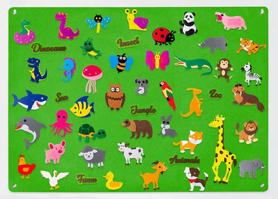 Fidtoy Kit de Ferme Interactive – Tableau en Feutre Montessori pour Histoires et Apprentissage Précoce des Tout-Petits