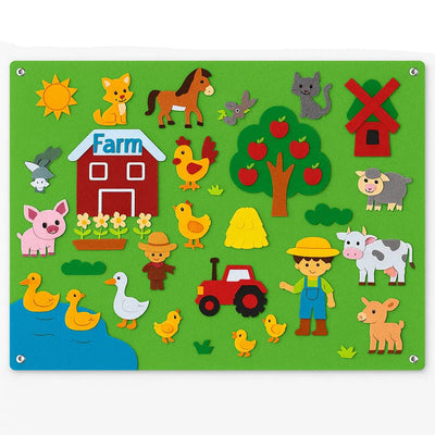 Fidtoy Kit de Ferme Interactive – Tableau en Feutre Montessori pour Histoires et Apprentissage Précoce des Tout-Petits