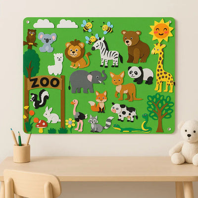 Fidtoy Kit de Ferme Interactive – Tableau en Feutre Montessori pour Histoires et Apprentissage Précoce des Tout-Petits