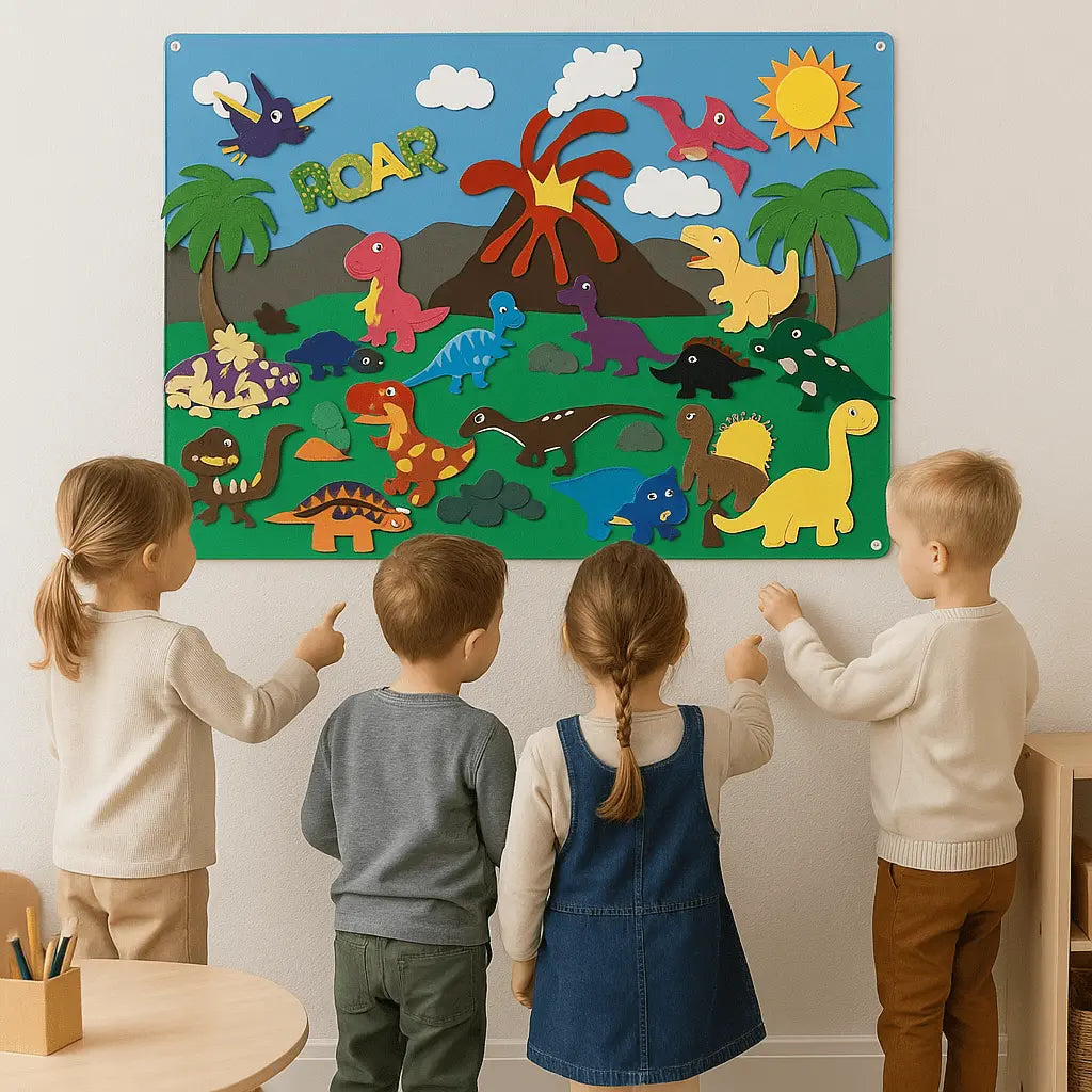 Fidtoy Kit de Ferme Interactive – Tableau en Feutre Montessori pour Histoires et Apprentissage Précoce des Tout-Petits