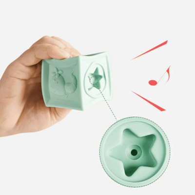 Fidtoy Blocs de construction en silicone pour bébé – Jouets sensoriels souples à empiler pour bébés et tout-petits
