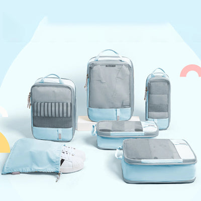 Foviel T1 Compression Packing Cubes Set | 6-Piece Expandable Travel Organizers