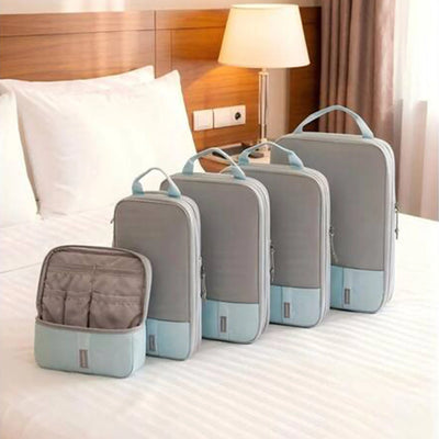 Foviel T1 Compression Packing Cubes Set | 6-Piece Expandable Travel Organizers
