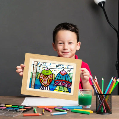 Fidtoy Cadre pour Dessins d'Enfants – Affichage Magnétique Frontal d'Œuvres d'Art Grande Capacité pour Enfants