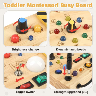 LED Montessori Busy Board - Sensory Learning Toy for Toddlers