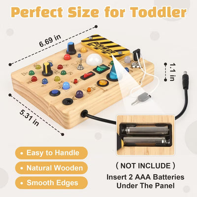 LED Montessori Busy Board - Sensory Learning Toy for Toddlers