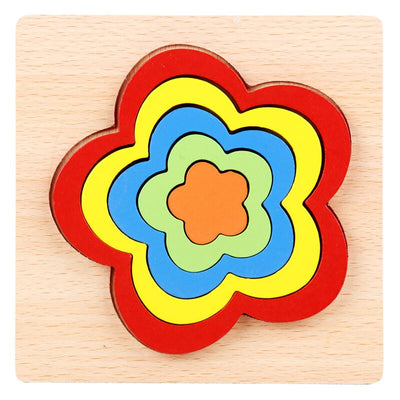 Fidtoy Puzzle en Bois pour Tout-Petits – Jouet Éducatif Montessori d'Apprentissage des Formes pour Enfants de 1 à 6 Ans