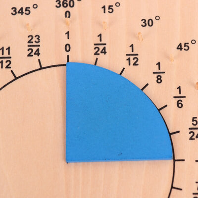 Tablero de Fracciones de Madera para Matemáticas - Materiales Montessori