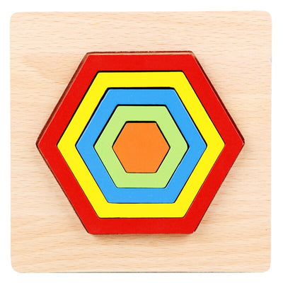 Fidtoy Puzzle en Bois pour Tout-Petits – Jouet Éducatif Montessori d'Apprentissage des Formes pour Enfants de 1 à 6 Ans