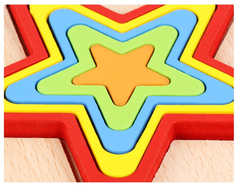 Fidtoy Puzzle en Bois pour Tout-Petits – Jouet Éducatif Montessori d'Apprentissage des Formes pour Enfants de 1 à 6 Ans