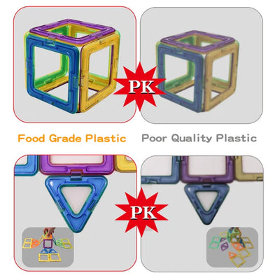 Fidtoy Montessori Magnetic Building Blocks for Kids