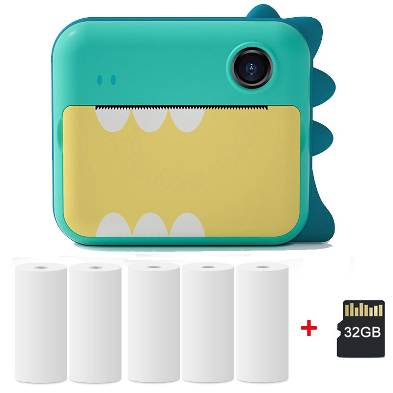 Appareil photo instantané Fidtoy pour enfants – Appareil photo pour tout-petits avec impression thermique et coloriage créatif