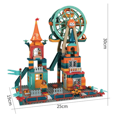 Fidtoy Building Blocks Car Run Set – Circuit à billes STEM pour enfants