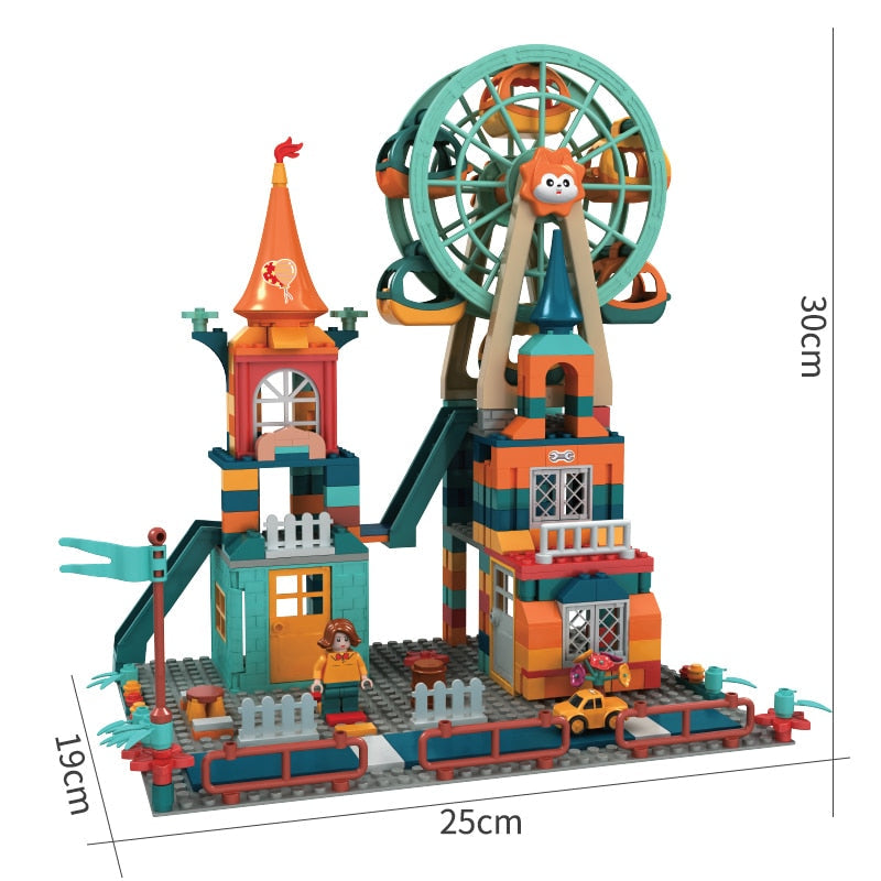 Fidtoy Building Blocks Car Run Set – Circuit à billes STEM pour enfants