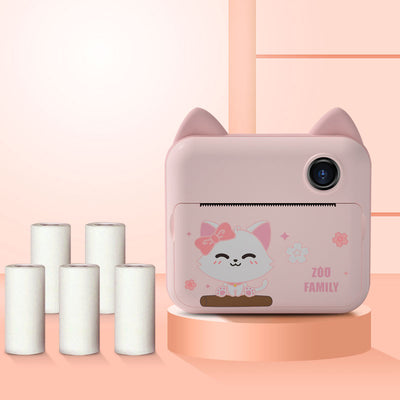 Appareil photo instantané Fidtoy pour enfants – Appareil photo pour tout-petits avec impression thermique et coloriage créatif