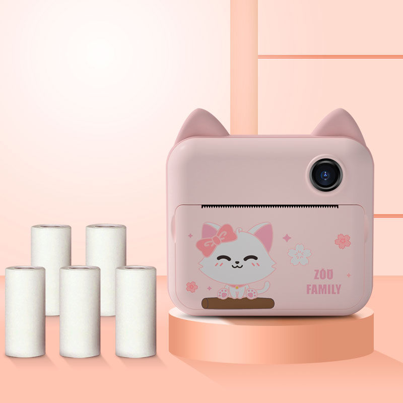 Appareil photo instantané Fidtoy pour enfants – Appareil photo pour tout-petits avec impression thermique et coloriage créatif