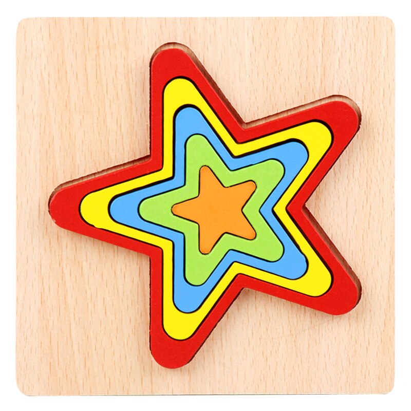 Fidtoy Puzzle en Bois pour Tout-Petits – Jouet Éducatif Montessori d'Apprentissage des Formes pour Enfants de 1 à 6 Ans