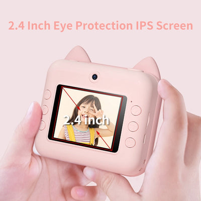 Appareil photo instantané Fidtoy pour enfants – Appareil photo pour tout-petits avec impression thermique et coloriage créatif