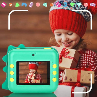 Appareil photo instantané Fidtoy pour enfants – Appareil photo pour tout-petits avec impression thermique et coloriage créatif