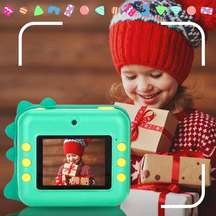 Appareil photo instantané Fidtoy pour enfants – Appareil photo pour tout-petits avec impression thermique et coloriage créatif