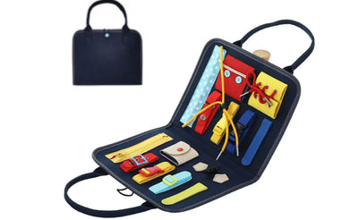 Fidtoy Portable Felt Busy Board for Toddlers Fine Motor Skills Travel Toy