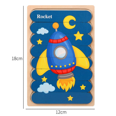 Double-Sided Strip 3D Puzzles Baby Toy