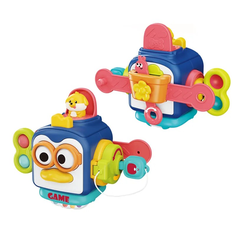 Cube d'activités Montessori Fidtoy pour bébés – Jouet sensoriel de voyage pour l'apprentissage de la motricité fine et le développement des tout-petos