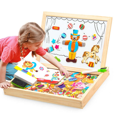 Fidtoy Magnetic Drawing Board Puzzle Toy for Kids 2+