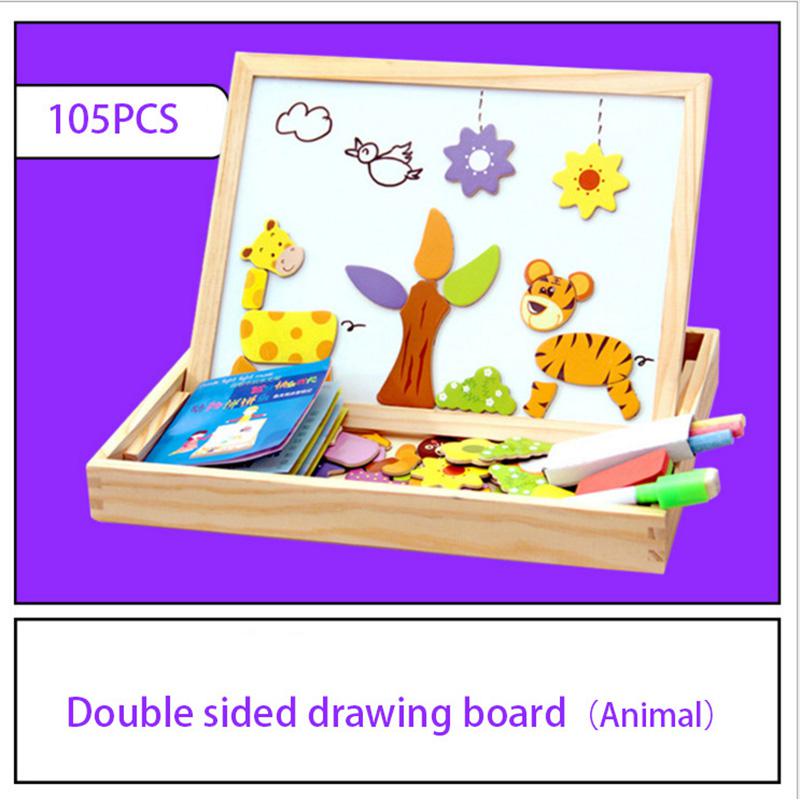 Fidtoy Magnetic Drawing Board Puzzle Toy for Kids 2+