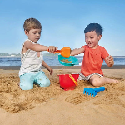 Fidtoy Beach Sand Toy Set Kids Bucket Shovel Rake Playset