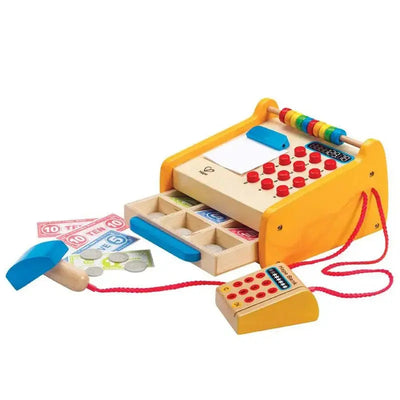 Fidtoy Wooden Cash Register Toy Kids Pretend Shop Play Set