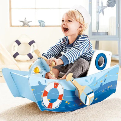 Bateau à chevaucher pour enfants Fidtoy avec rames et direction, jouet pour tout-petits