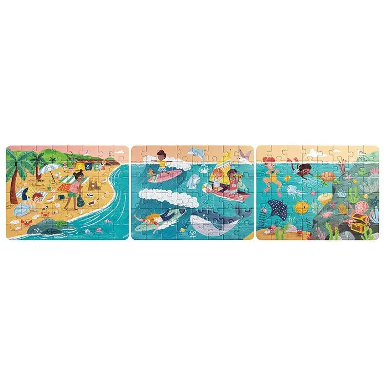 Fidtoy Ocean Friends Jigsaw Puzzle Set 3 Pack 48 Pieces for Kids